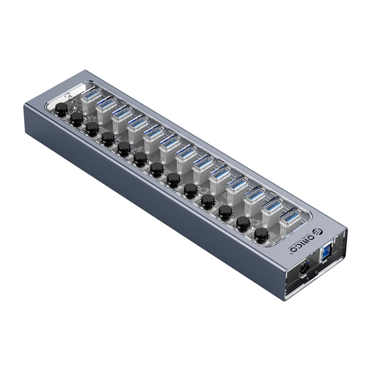ORICO AT2U3-13AB-GY-BP 13 Ports USB 3.0 HUB with Individual Switches & Blue LED Indicator, EU Plug - free shipping - PMC Jewellery - Order now!