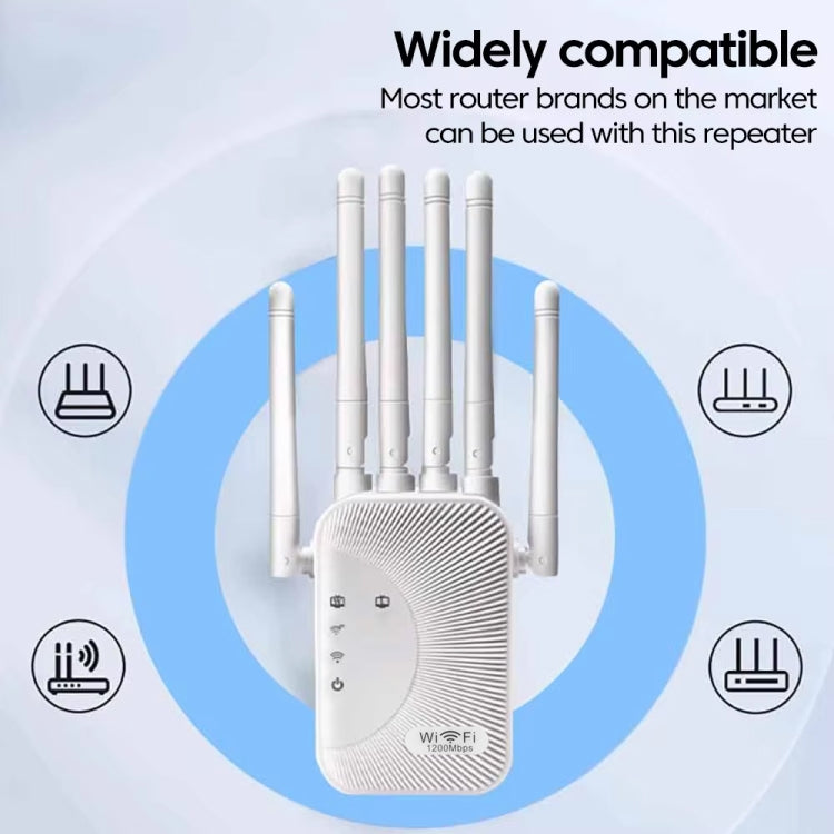 SM-011 Six-antenna 1200M Repeater WiFi Wireless Router (US Plug) - Wireless Routers by PMC TechLife | Online Shopping South Africa | PMC TechLife | Buy Now Pay Later Mobicred