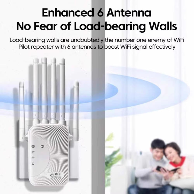 SM-011 Six-antenna 1200M Repeater WiFi Wireless Router (US Plug) - Wireless Routers by PMC TechLife | Online Shopping South Africa | PMC TechLife | Buy Now Pay Later Mobicred