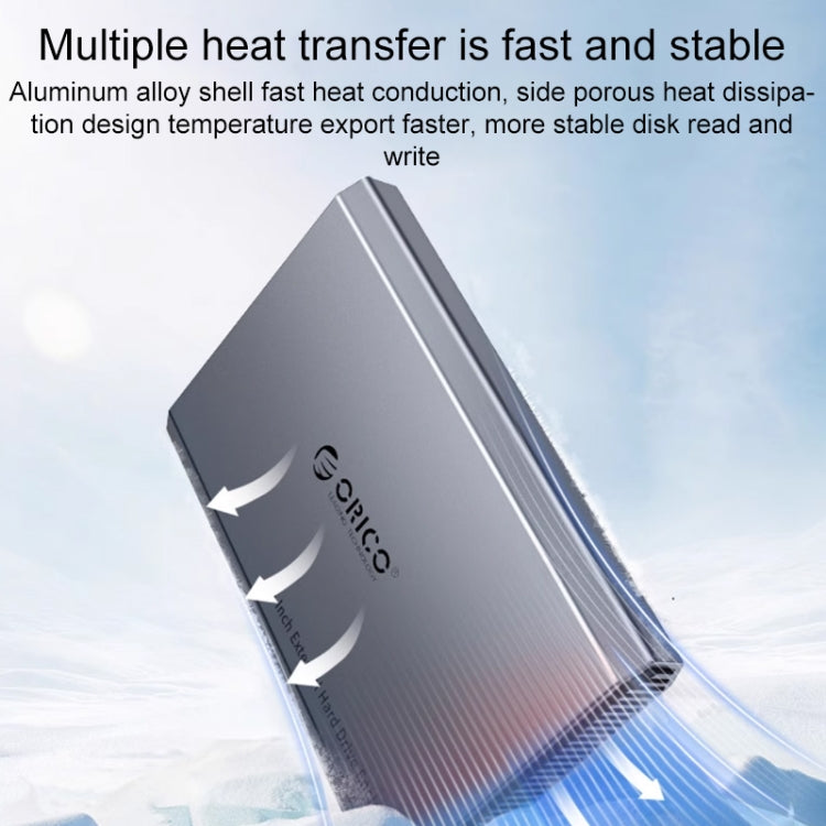 ORICO DD25 C3 2.5 inch Type-C to Type-C and USB Mechanical SSD Enclosure, Supported Capacity: 6TB(Dark Gray) - free shipping - PMC Jewellery - Order now!