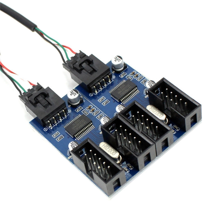 9 Pin USB Header Male 1 to 4 Female Extension Cable Card - USB Cable by PMC TechLife | Online Shopping South Africa | PMC TechLife | Buy Now Pay Later Mobicred