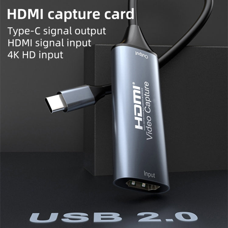 4K 30Hz HDMI to USB-C / Type-C HD Video Capture Card with Cable - Video Capture Solutions by PMC TechLife | Online Shopping South Africa | PMC TechLife | Buy Now Pay Later Mobicred