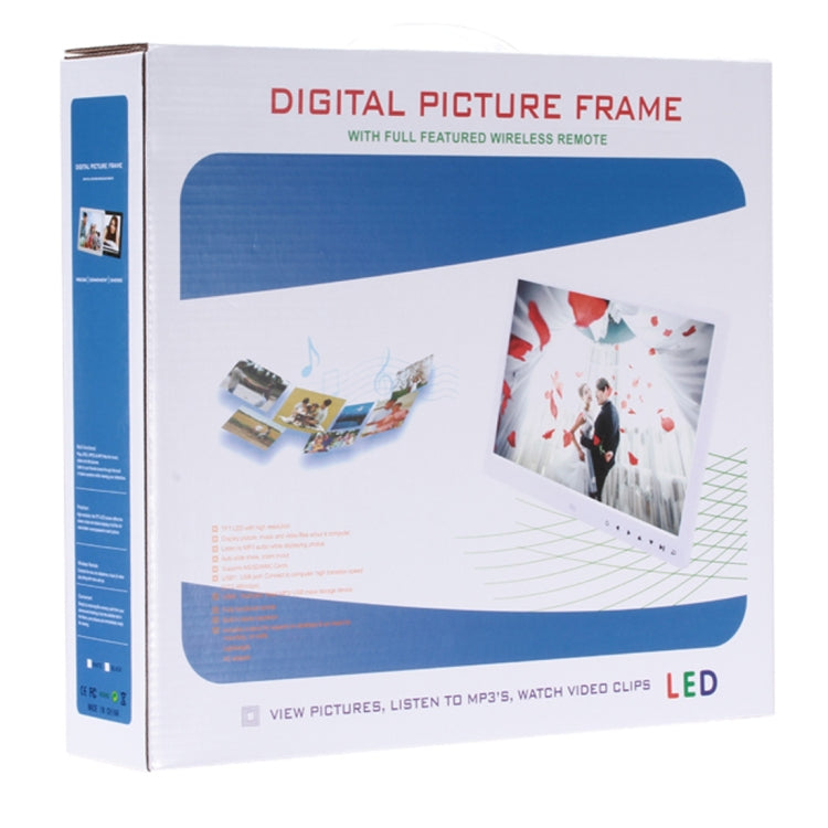 11.6 inch FHD LED Display Digital Photo Frame with Holder & Remote Control, MSTAR V56 Program, Support USB / SD Card Input (White) - 11-15 inch by PMC TechLife | Online Shopping South Africa | PMC TechLife | Buy Now Pay Later Mobicred