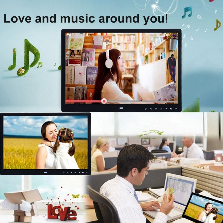 15.0 inch LED Display Digital Photo Frame with Holder / Remote Control, Allwinner, Support USB / SD Card Input / OTG(White) - 11-15 inch by PMC TechLife | Online Shopping South Africa | PMC TechLife | Buy Now Pay Later Mobicred