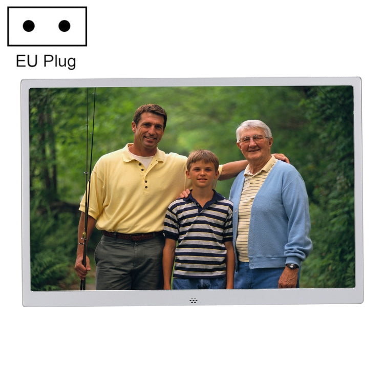 HSD1202 12.1 inch 1280x800 High Resolution Display Digital Photo Frame with Holder and Remote Control, Support SD / MMC / MS Card / USB Port, EU Plug(Silver) - 11-15 inch by PMC TechLife | Online Shopping South Africa | PMC TechLife | Buy Now Pay Later Mobicred