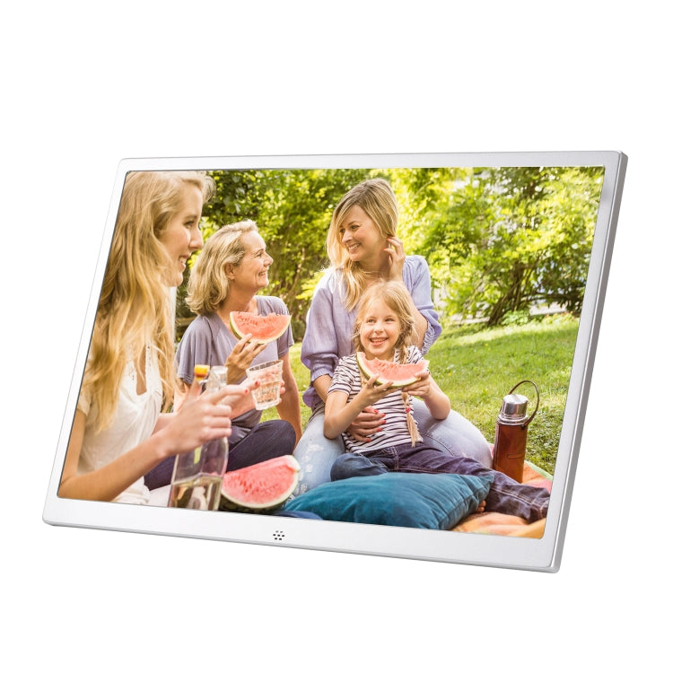 HSD1202 12.1 inch 1280x800 High Resolution Display Digital Photo Frame with Holder and Remote Control, Support SD / MMC / MS Card / USB Port, EU Plug(Silver) - 11-15 inch by PMC TechLife | Online Shopping South Africa | PMC TechLife | Buy Now Pay Later Mobicred
