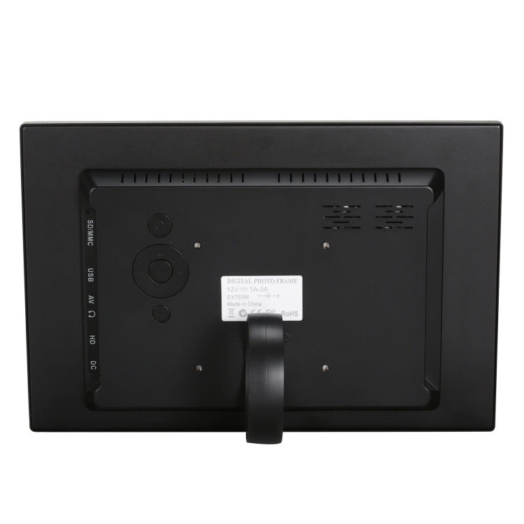 HSD1202 12.1 inch 1280x800 High Resolution Display Digital Photo Frame with Holder and Remote Control, Support SD / MMC / MS Card / USB Port, UK Plug(Black) - 11-15 inch by PMC TechLife | Online Shopping South Africa | PMC TechLife | Buy Now Pay Later Mobicred