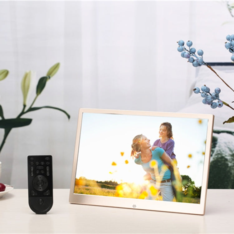 HSD1303 13.3 inch LED 1280x800 High Resolution Display Digital Photo Frame with Holder and Remote Control, Support SD / MMC / MS Card / USB Port, EU Plug(Silver) - 11-15 inch by PMC TechLife | Online Shopping South Africa | PMC TechLife | Buy Now Pay Later Mobicred