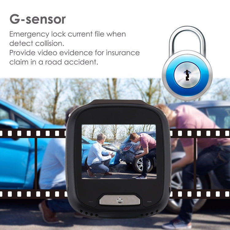 Mini Car DVR Camera Recorder 2.0 inch LCD Screen HD 1080P 170 Degrees Wide Angle Viewing, Support Motion Detection / Infrared Night Vision / TF Card / Mic(Black) - Car DVRs by PMC TechLife | Online Shopping South Africa | PMC TechLife | Buy Now Pay Later Mobicred