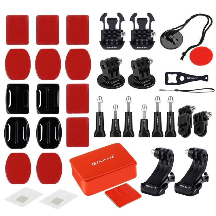 PULUZ 53 in 1 Accessories Total Ultimate Combo Kits with Orange EVA Case (Chest Strap + Suction Cup Mount + 3-Way Pivot Arms + J-Hook Buckle + Wrist Strap + Helmet Strap + Extendable Monopod + Surface ...  for GoPro, Insta360, DJI and Other Action Cameras -  by PULUZ | Online Shopping South Africa | PMC TechLife | Buy Now Pay Later Mobicred