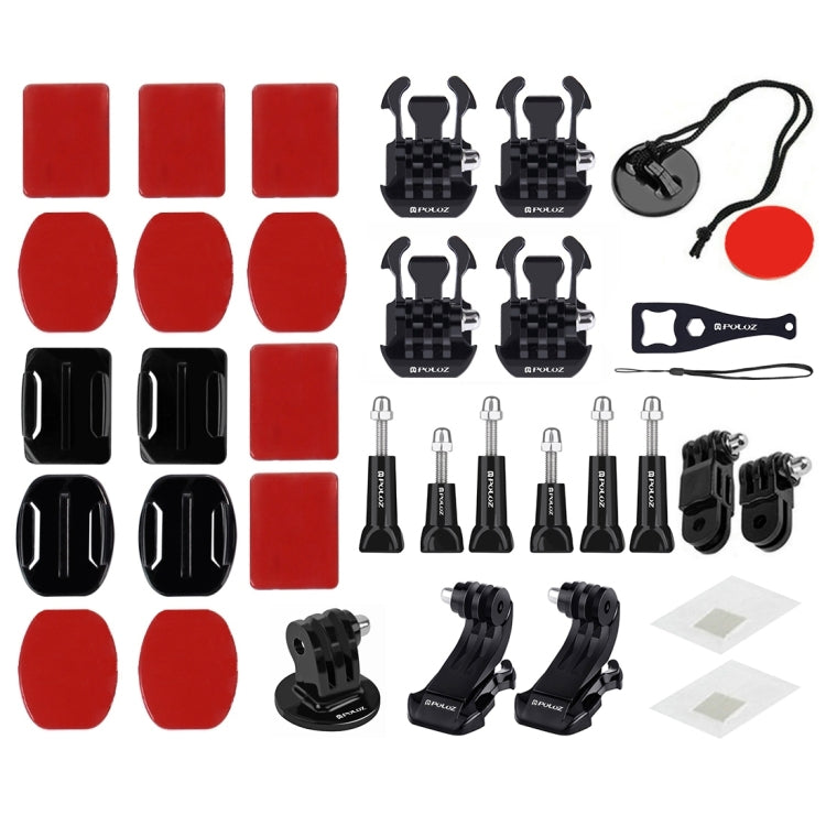 PULUZ 45 in 1 Accessories Ultimate Combo Kits with Orange EVA Case (Chest Strap + Suction Cup Mount + 3-Way Pivot Arms + J-Hook Buckle + Wrist Strap + Helmet Strap + Surface Mounts + Tripod Adapter +  ...  for GoPro, Insta360, DJI and Other Action Cameras -  by PULUZ | Online Shopping South Africa | PMC TechLife | Buy Now Pay Later Mobicred