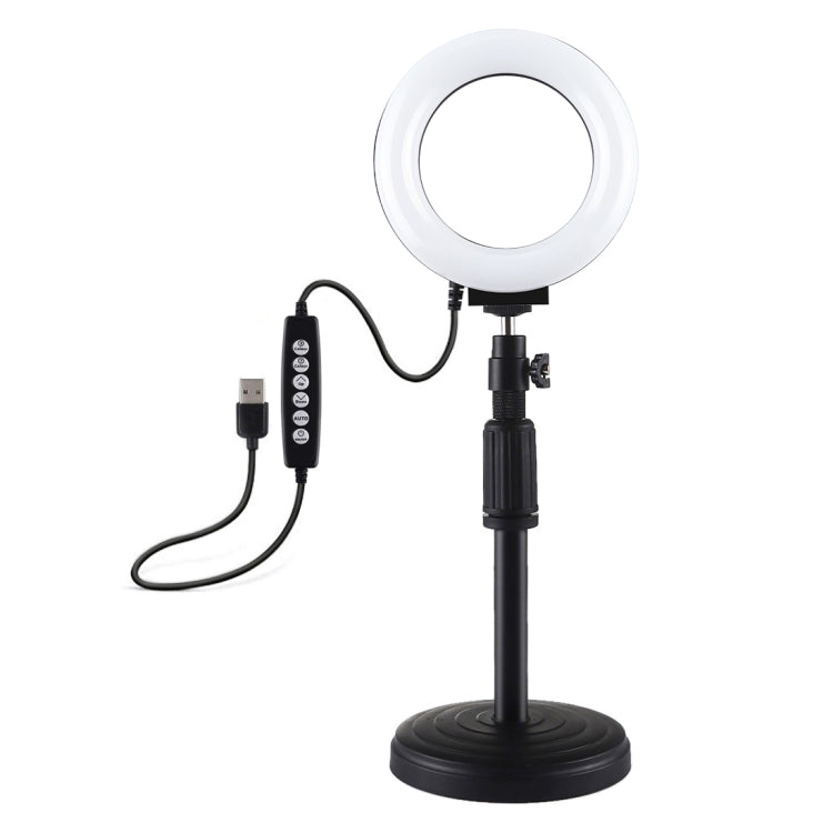 PULUZ 4.7 inch 12cm Curved Surface Ring Light + Round Base Desktop Mount USB 10 Modes 8 Colors RGBW Dimmable LED Ring Selfie Beauty Vlogging Photography Video Lights with Cold Shoe Tripod Ball Head(Black) - free shipping - PMC Jewellery - Order now!