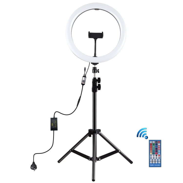 PULUZ 11.8 inch 30cm RGB Light 1.1m Tripod Mount Dimmable LED Ring Vlogging Selfie Photography Video Lights Live Broadcast Kits with Cold Shoe Tripod Ball Head & Phone Clamp(AU Plug) - free shipping - PMC Jewellery - Order now!
