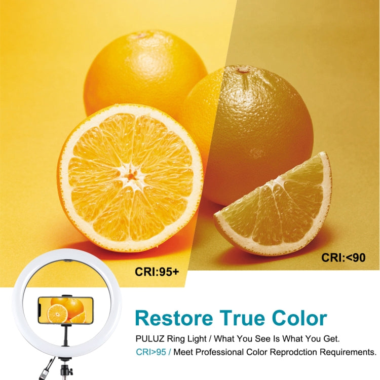 PULUZ 11.8 inch 30cm RGB Light 1.1m Tripod Mount Dimmable LED Ring Vlogging Selfie Photography Video Lights Live Broadcast Kits with Cold Shoe Tripod Ball Head & Phone Clamp(AU Plug) - free shipping - PMC Jewellery - Order now!