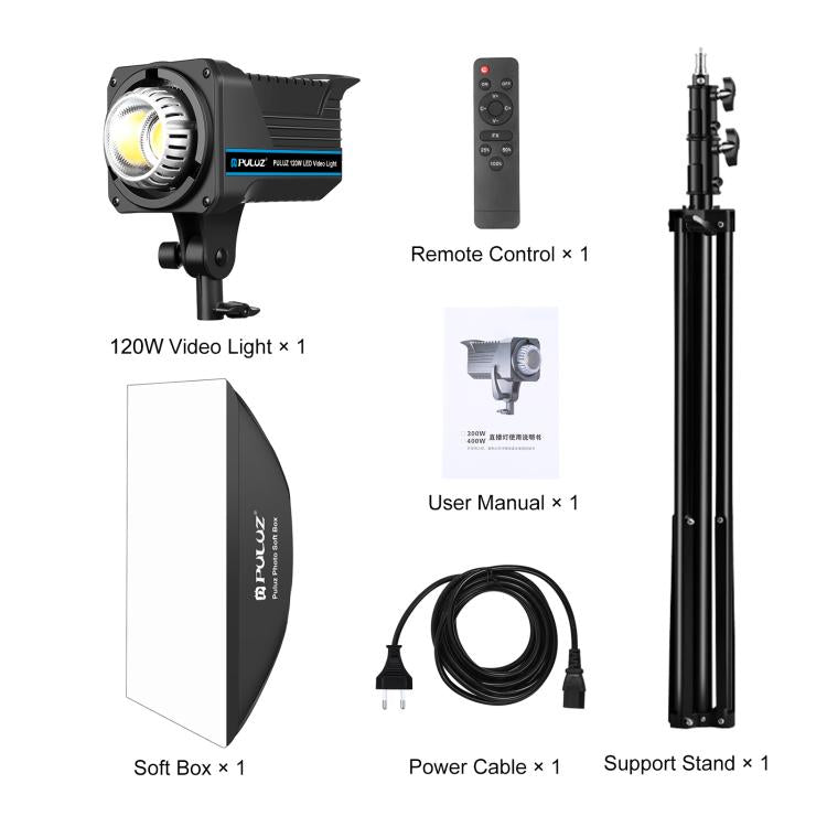 PULUZ 120W Photo Studio Strobe Flash Light Kit with Softbox Reflector & Tripod(EU Plug) - free shipping - PMC TechLife - Order now!