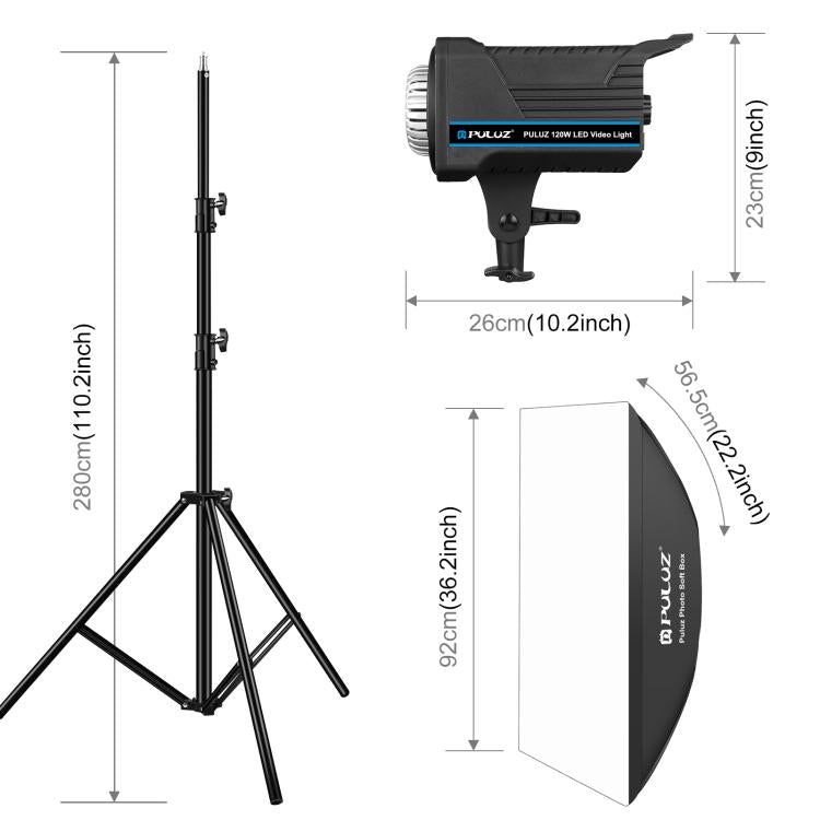 PULUZ 120W Photo Studio Strobe Flash Light Kit with Softbox Reflector & Tripod(EU Plug) - free shipping - PMC TechLife - Order now!