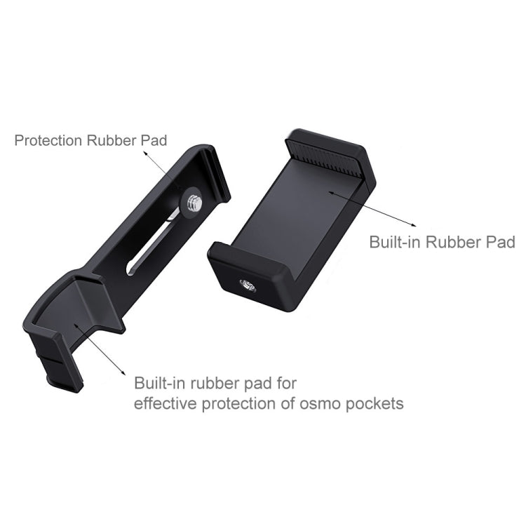 PULUZ Smartphone Fixing Clamp 1/4 inch Holder Mount Bracket + Grip Folding Tripod Mount Kits for DJI OSMO Pocket / Pocket 2 - Mount & Holder by PULUZ | Online Shopping South Africa | PMC TechLife | Buy Now Pay Later Mobicred