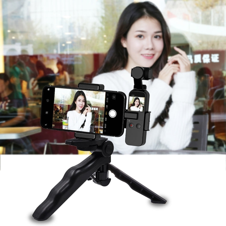 PULUZ Smartphone Fixing Clamp 1/4 inch Holder Mount Bracket + Grip Folding Tripod Mount Kits for DJI OSMO Pocket / Pocket 2 - Mount & Holder by PULUZ | Online Shopping South Africa | PMC TechLife | Buy Now Pay Later Mobicred