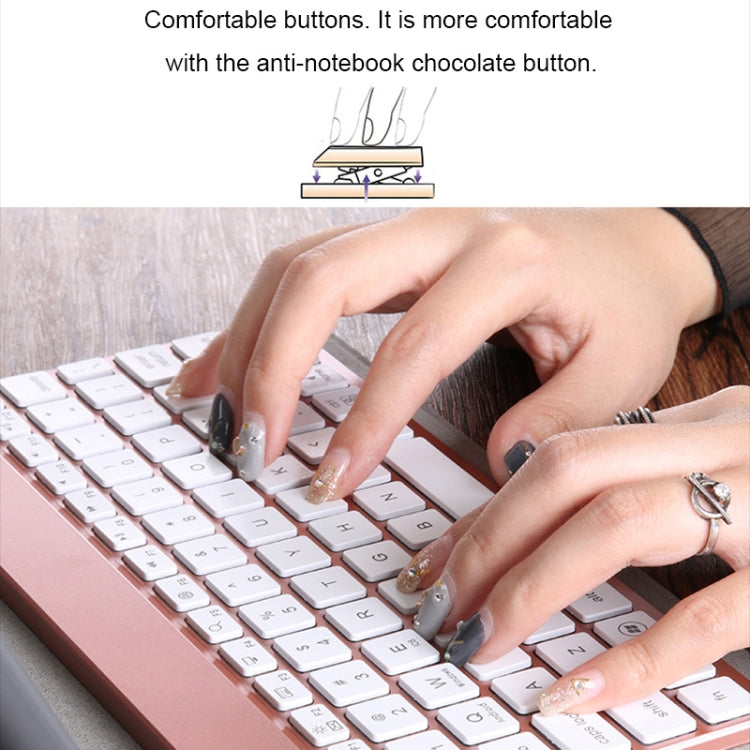 508A Detachable Bluetooth Keyboard + Horizontal Flip Leather Tablet Case with Holder & Colorful Backlight for iPad Pro 9.7 inch, iPad Air, iPad Air 2, iPad 9.7 inch (2017), iPad 9.7 inch (2018)(Champagne Gold) - For iPad Pro by PMC TechLife | Online Shopping South Africa | PMC TechLife