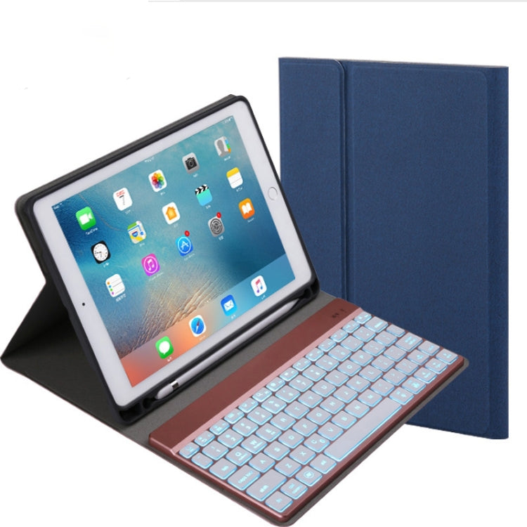 508A Detachable Bluetooth Keyboard + Horizontal Flip Leather Tablet Case with Holder & Colorful Backlight for iPad Pro 9.7 inch, iPad Air, iPad Air 2, iPad 9.7 inch (2017), iPad 9.7 inch (2018)(Blue) - For iPad Pro by PMC TechLife | Online Shopping South Africa | PMC TechLife
