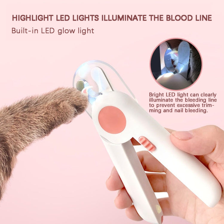 Pet Cat and Dog LED Light Nail Clippers (Pink) - Fingernail Trimmers by PMc TechLife | Online Shopping South Africa | PMc TechLife | Buy Now Pay Later Mobicred