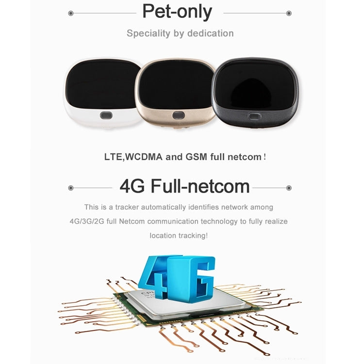 RF-V43 B Style IP67 Waterproof GPS + LBS + WiFi Pet Locator Pet Collar Tracking Device For North America/South America(Black) - Pet Tracker by PMC TechLife | Online Shopping South Africa | PMC TechLife | Buy Now Pay Later Mobicred