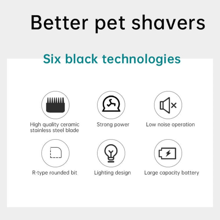 VGR V-208 Professional Pet Barber Electric Hair Clipper (Blue) - Electric Clipper by VGR | Online Shopping South Africa | PMC TechLife