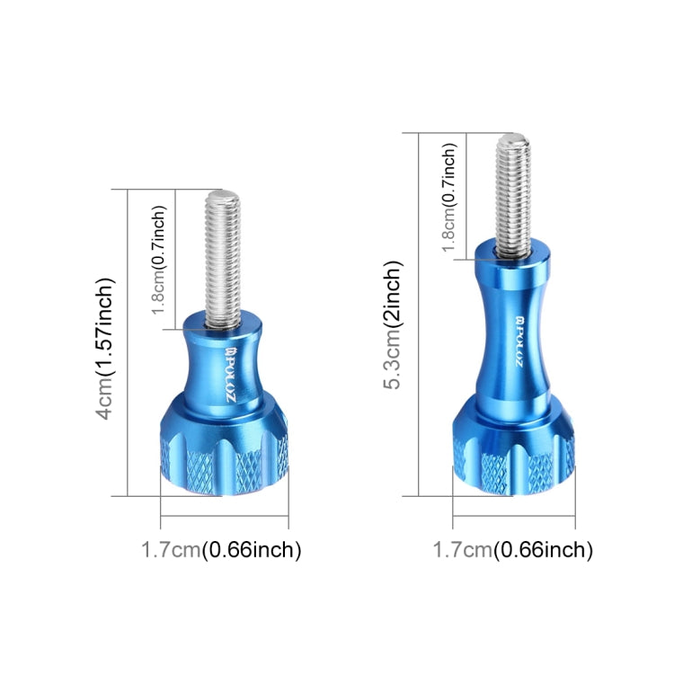PULUZ CNC Aluminum Thumb Knob Stainless Bolt Nut Screw Set for GoPro Hero12 Black / Hero11 /10 /9 /8 /7 /6 /5, Insta360 Ace / Ace Pro, DJI Osmo Action 4 and Other Action Cameras(Blue) - free shipping - PMC TechLife - Order now!