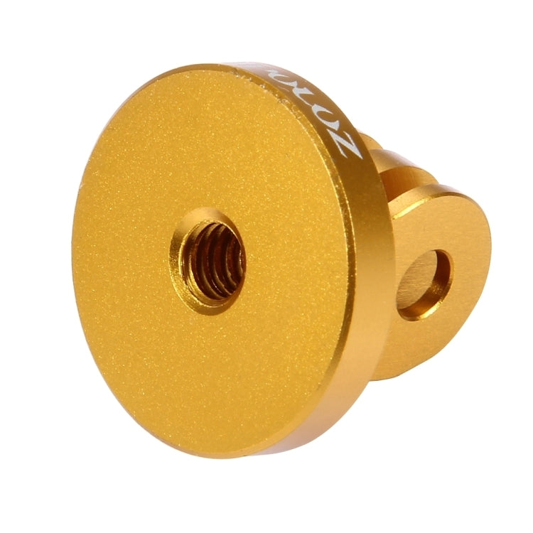 PULUZ 1/4 inch Screw Hole Tripod Mount CNC Adapter for GoPro, Insta360, DJI and Other Action Cameras(Gold) - Connection Mount by PULUZ | Online Shopping South Africa | PMC TechLife | Buy Now Pay Later Mobicred