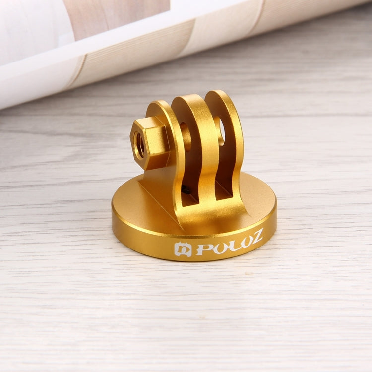 PULUZ 1/4 inch Screw Hole Tripod Mount CNC Adapter for GoPro, Insta360, DJI and Other Action Cameras(Gold) - Connection Mount by PULUZ | Online Shopping South Africa | PMC TechLife | Buy Now Pay Later Mobicred