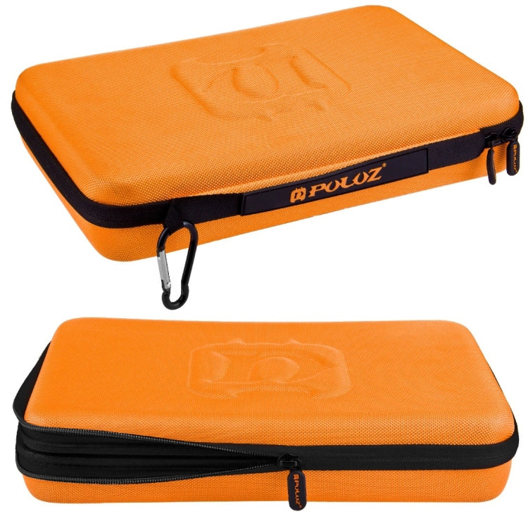 PULUZ Waterproof Carrying and Travel Case for for GoPro, Insta360, DJI and Other Action Cameras Accessories, Large Size: 32cm x 22cm x 7cm(Orange) - Carry Cases by PULUZ | Online Shopping South Africa | PMC TechLife | Buy Now Pay Later Mobicred