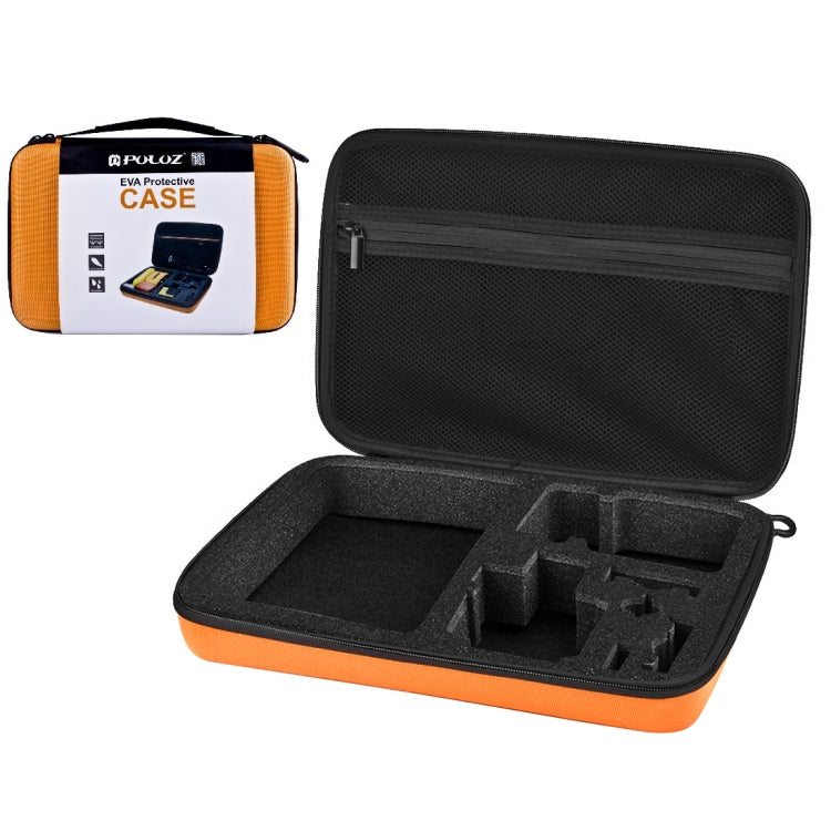 PULUZ Waterproof Carrying and Travel Case for for GoPro, Insta360, DJI and Other Action Cameras Accessories, Large Size: 32cm x 22cm x 7cm(Orange) - Carry Cases by PULUZ | Online Shopping South Africa | PMC TechLife | Buy Now Pay Later Mobicred