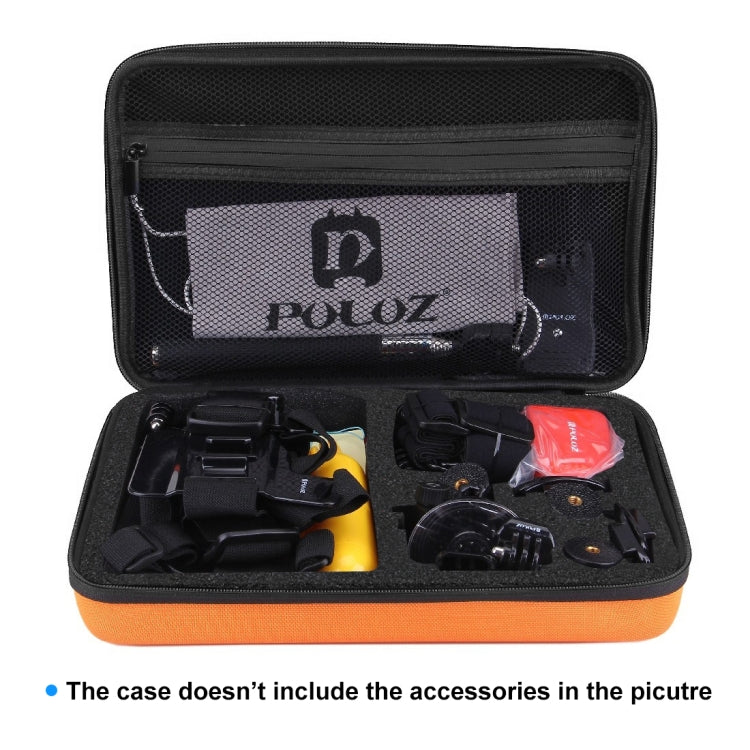 PULUZ Waterproof Carrying and Travel Case for for GoPro, Insta360, DJI and Other Action Cameras Accessories, Large Size: 32cm x 22cm x 7cm(Orange) - Carry Cases by PULUZ | Online Shopping South Africa | PMC TechLife | Buy Now Pay Later Mobicred
