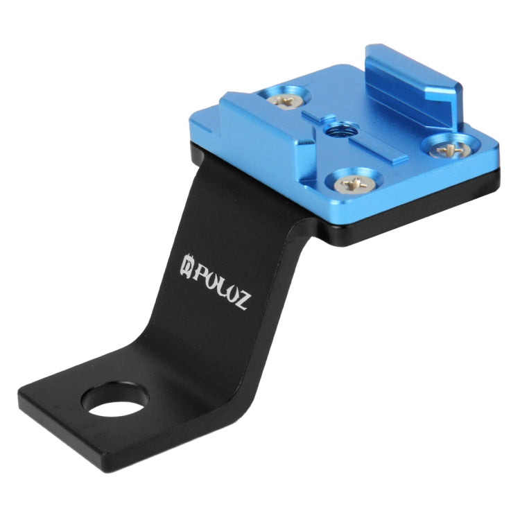 PULUZ Fixed Metal Motorcycle Holder Mount for GoPro, Insta360, DJI and Other Action Cameras(Blue) - Holder by PULUZ | Online Shopping South Africa | PMC TechLife | Buy Now Pay Later Mobicred