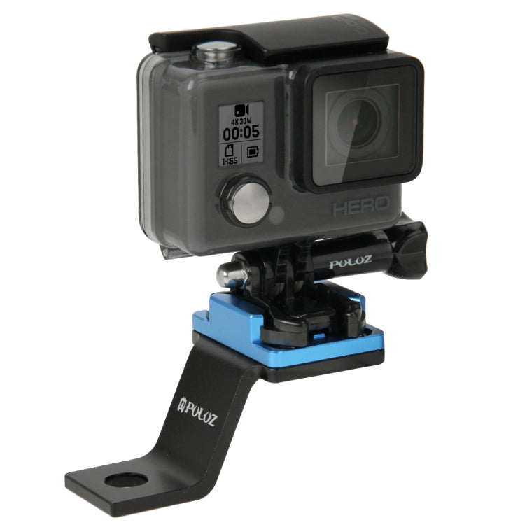 PULUZ Fixed Metal Motorcycle Holder Mount for GoPro, Insta360, DJI and Other Action Cameras(Blue) - Holder by PULUZ | Online Shopping South Africa | PMC TechLife | Buy Now Pay Later Mobicred