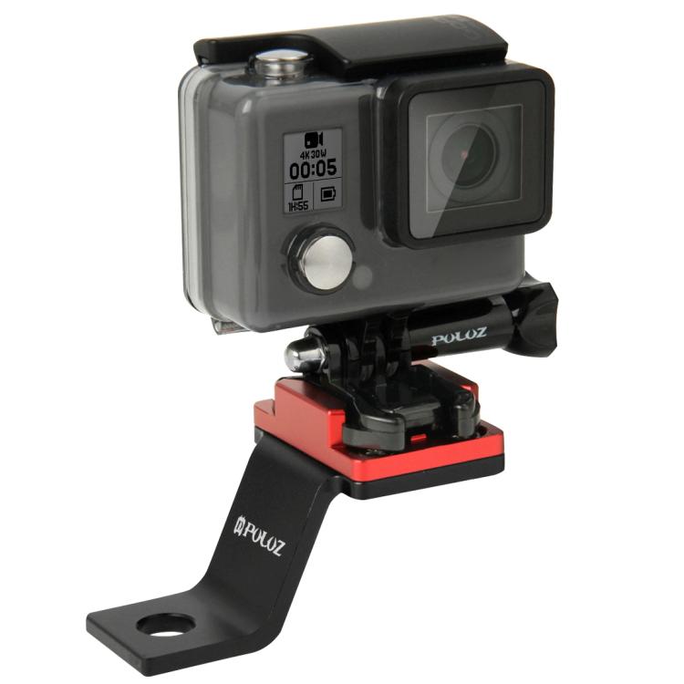 PULUZ Fixed Metal Motorcycle Holder Mount for GoPro, Insta360, DJI and Other Action Cameras(Red) - Holder by PULUZ | Online Shopping South Africa | PMC TechLife | Buy Now Pay Later Mobicred