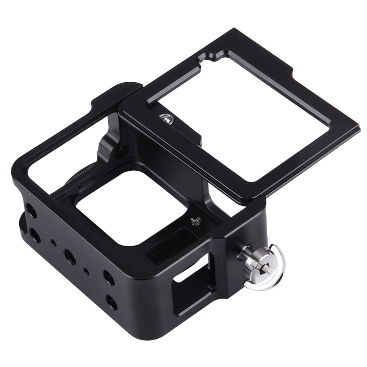 PULUZ Housing Shell CNC Aluminum Alloy Protective Cage with Insurance Frame & 52mm UV Lens for GoPro HERO(2018) /7 Black /6 /5(Black) - Metal Cases by PULUZ | Online Shopping South Africa | PMC TechLife | Buy Now Pay Later Mobicred