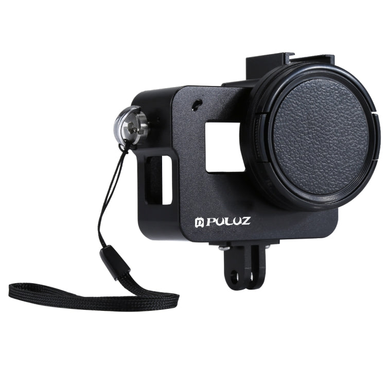 PULUZ Housing Shell CNC Aluminum Alloy Protective Cage with Insurance Frame & 52mm UV Lens for GoPro HERO(2018) /7 Black /6 /5(Black) - Metal Cases by PULUZ | Online Shopping South Africa | PMC TechLife | Buy Now Pay Later Mobicred