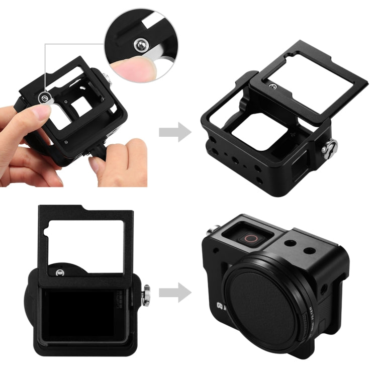 PULUZ Housing Shell CNC Aluminum Alloy Protective Cage with Insurance Frame & 52mm UV Lens for GoPro HERO(2018) /7 Black /6 /5(Black) - Metal Cases by PULUZ | Online Shopping South Africa | PMC TechLife | Buy Now Pay Later Mobicred