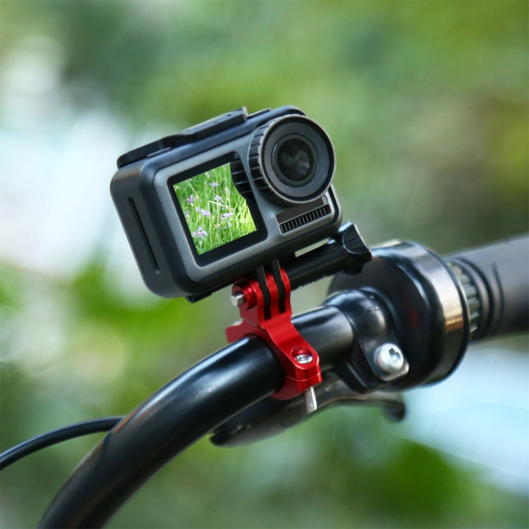 PULUZ Bike Handlebar Adapter Aluminum Mount for GoPro, Insta360, DJI and Other Action Cameras(Red) - Bicycle Handlebar Mount by PULUZ | Online Shopping South Africa | PMC TechLife | Buy Now Pay Later Mobicred