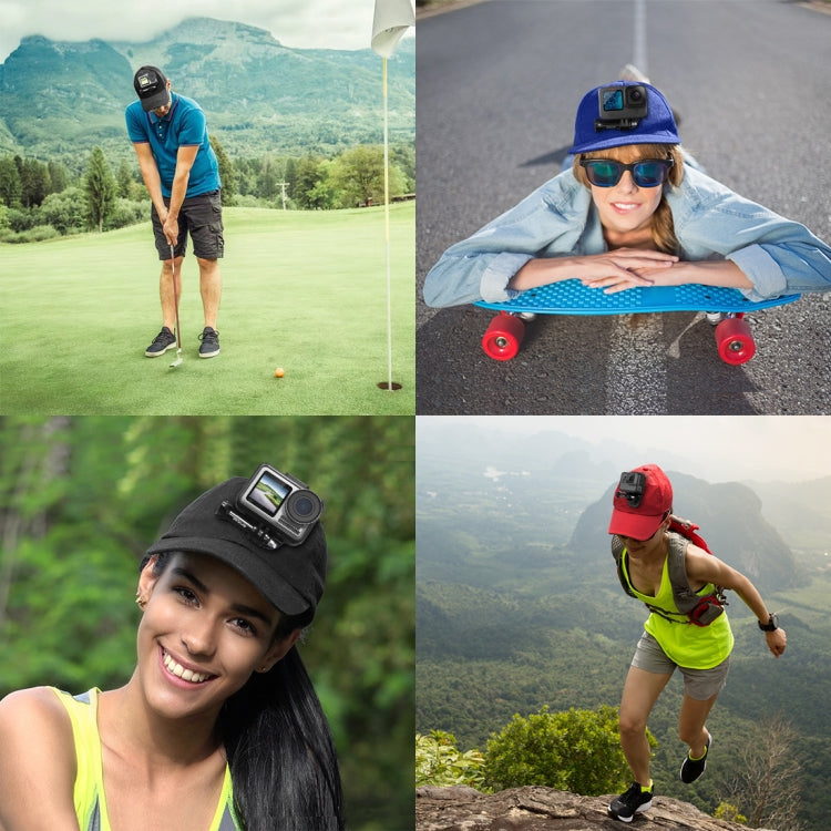 PULUZ Baseball Hat with J-Hook Buckle Mount & Screw for GoPro, DJI OSMO Action and Other Action Cameras(Red) -  by PMC TechLife | Online Shopping South Africa | PMC TechLife | Buy Now Pay Later Mobicred