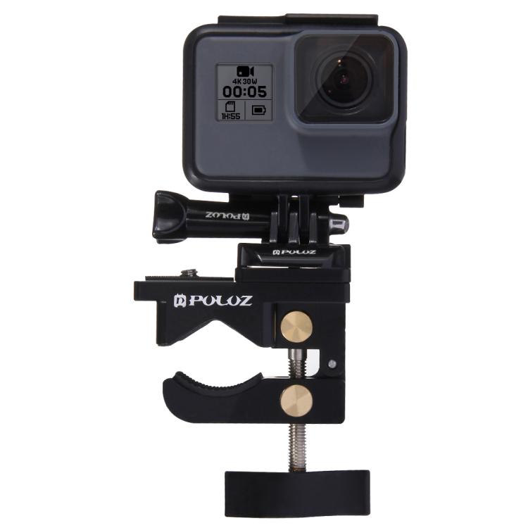 PULUZ Aluminium Alloy Mount Universal Fixing Clamp for GoPro, Insta360, DJI and Other Action Cameras - Bicycle Handlebar Mount by PULUZ | Online Shopping South Africa | PMC TechLife | Buy Now Pay Later Mobicred