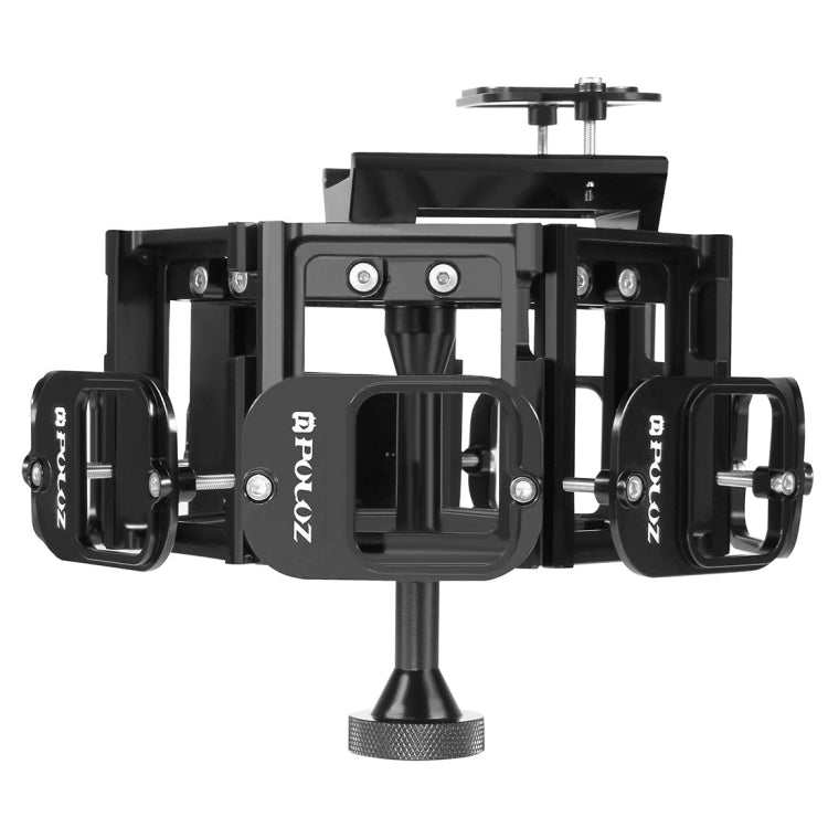 PULUZ  8 in 1 All View Panorama Frame CNC Aluminum Alloy Protective Cage with Screw for GoPro HERO7 /6 /5(Black) - free shipping - PMC TechLife - Order now!