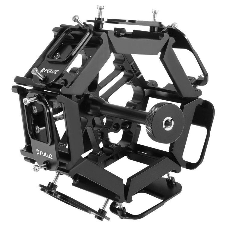 PULUZ  8 in 1 All View Panorama Frame CNC Aluminum Alloy Protective Cage with Screw for GoPro HERO7 /6 /5(Black) - free shipping - PMC TechLife - Order now!