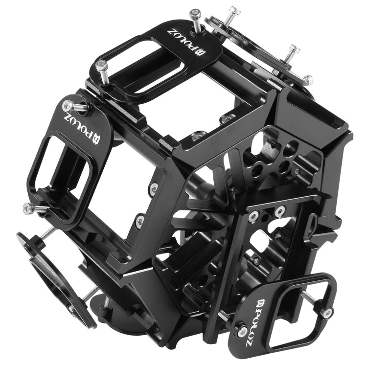 PULUZ  8 in 1 All View Panorama Frame CNC Aluminum Alloy Protective Cage with Screw for GoPro HERO7 /6 /5(Black) - free shipping - PMC TechLife - Order now!