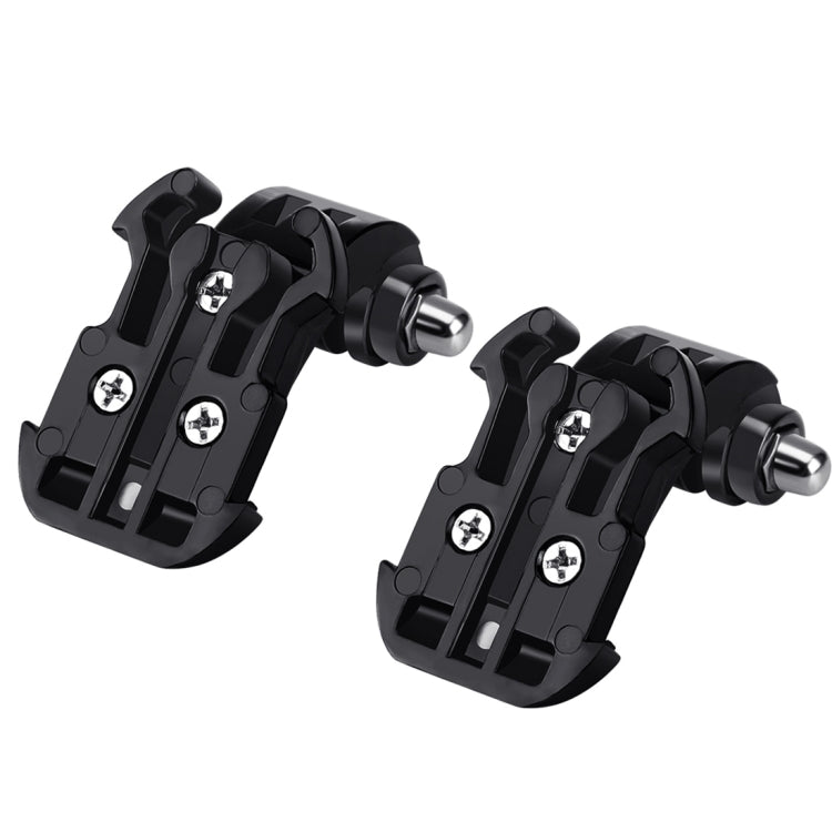2 PCS PULUZ Black Vertical Surface J-Hook Buckle Mount Set for PULUZ Action Sports Cameras Jaws Flex Clamp Mount for GoPro, Insta360, DJI and Other Action Cameras(Black) - Connection Mount by PULUZ | Online Shopping South Africa | PMC TechLife | Buy Now Pay Later Mobicred