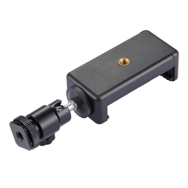 PULUZ 1/4 inch Hot Shoe Tripod Head +  Tripod Stand Clamp for iPhone, Samsung, Huawei, HTC, 5.5cm - 8cm Width Smartphones - Stand by PULUZ | Online Shopping South Africa | PMC TechLife | Buy Now Pay Later Mobicred