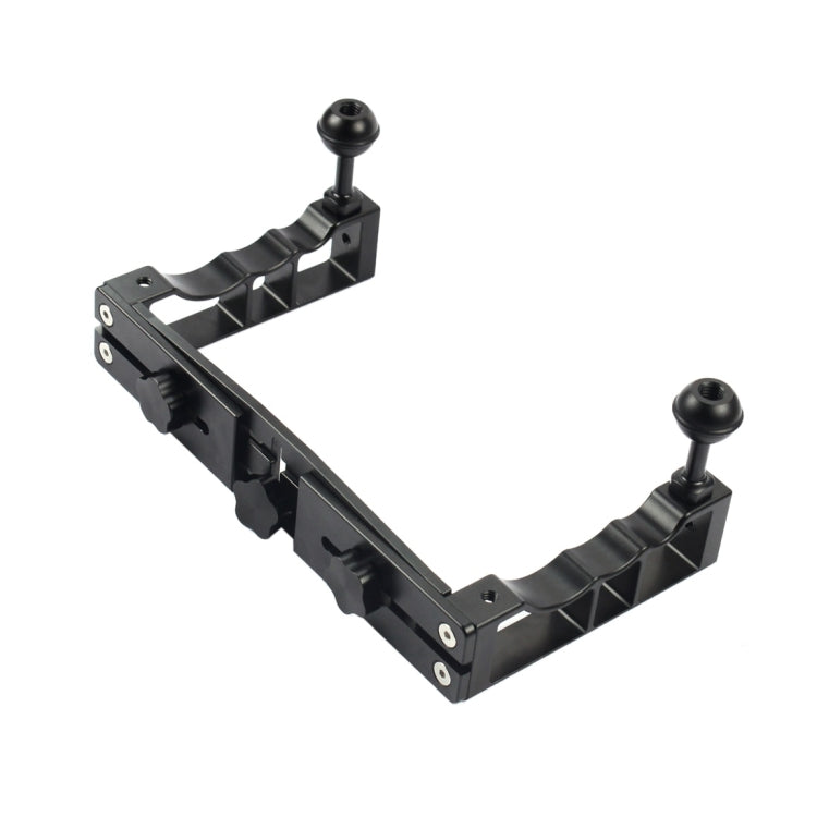 PULUZ Adjustable Diving Dual Hand-held CNC Aluminum Lamp Arm Holder for GoPro, Insta360, DJI and Other Action Cameras - free shipping - PMC TechLife - Order now!