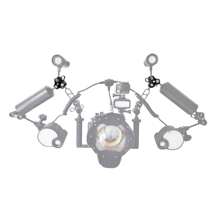 PULUZ Triple Ball Clamp Close Hole Diving Camera Bracket CNC Aluminum Spring Flashlight Clamp for Diving Underwater Photography System(Blue) - Diving Accessories by PULUZ | Online Shopping South Africa | PMC TechLife | Buy Now Pay Later Mobicred