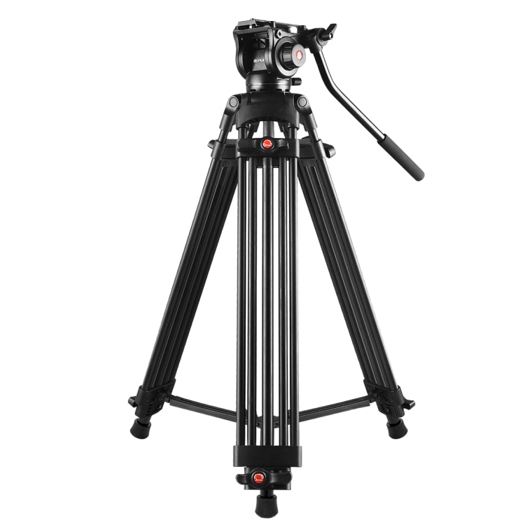 PULUZ Professional Heavy Duty Video Camcorder Aluminum Alloy Tripod with Fluid Drag Head for DSLR / SLR Camera, Adjustable Height: 80-160cm(Black) - free shipping - PMC TechLife - Order now!